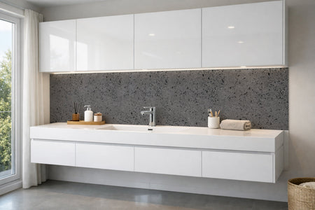 Waschbeckenrückwand Betonoptik
