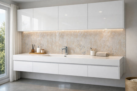 Waschbeckenrückwand Betonoptik