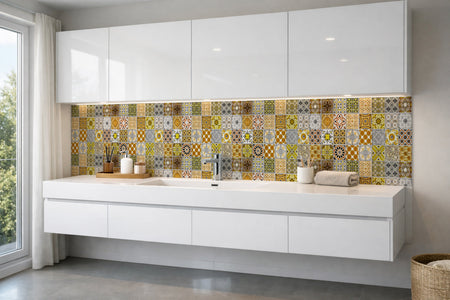 Waschbeckenrückwand Patchwork
