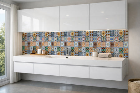 Waschbeckenrückwand Patchwork