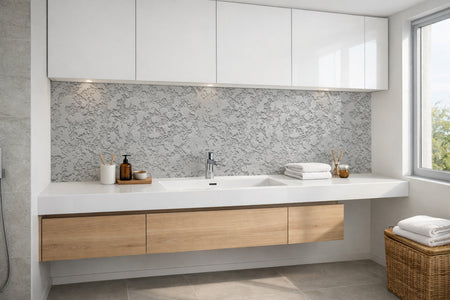 Waschbeckenrückwand Betonoptik