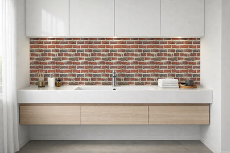 Waschbeckenrückwand Steinoptik