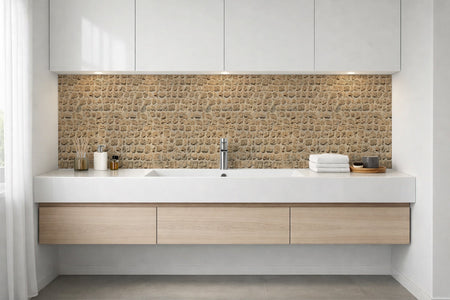 Waschbeckenrückwand Steinoptik