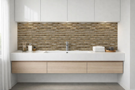 Waschbeckenrückwand Steinoptik