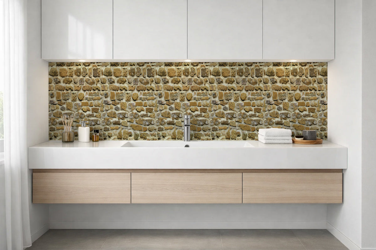 Waschbeckenrückwand Steinoptik