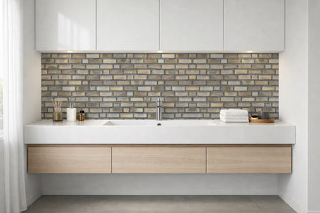 Waschbeckenrückwand Steinoptik