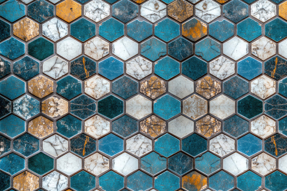 Waschbeckenrückwand Fliesenoptik