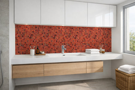 Waschbeckenrückwand Fliesenoptik