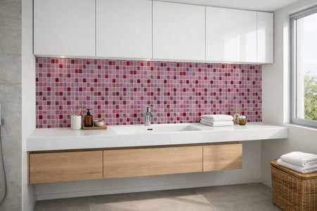 Waschbeckenrückwand Fliesenoptik