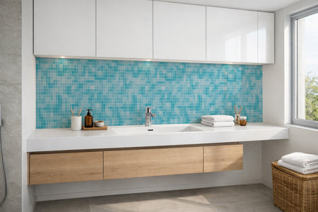 Waschbeckenrückwand Fliesenoptik