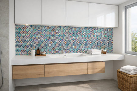 Waschbeckenrückwand Patchwork