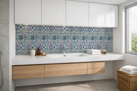 Waschbeckenrückwand Patchwork