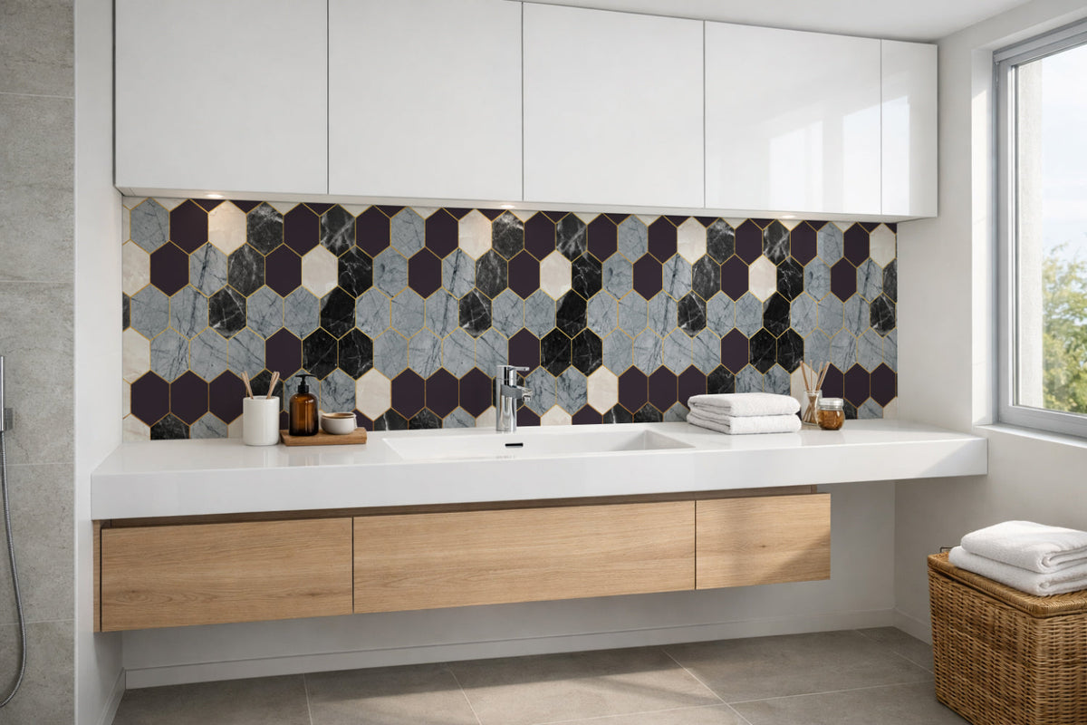 Waschbeckenrückwand Patchwork