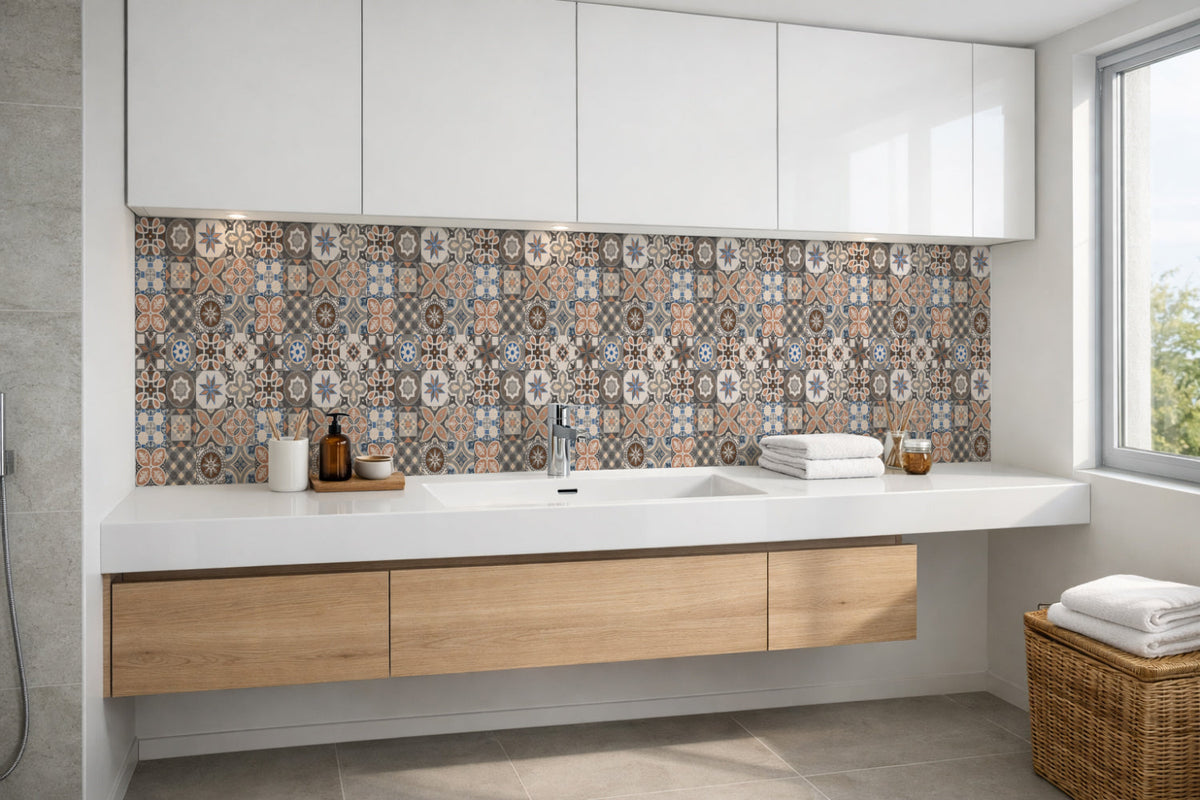 Waschbeckenrückwand Patchwork