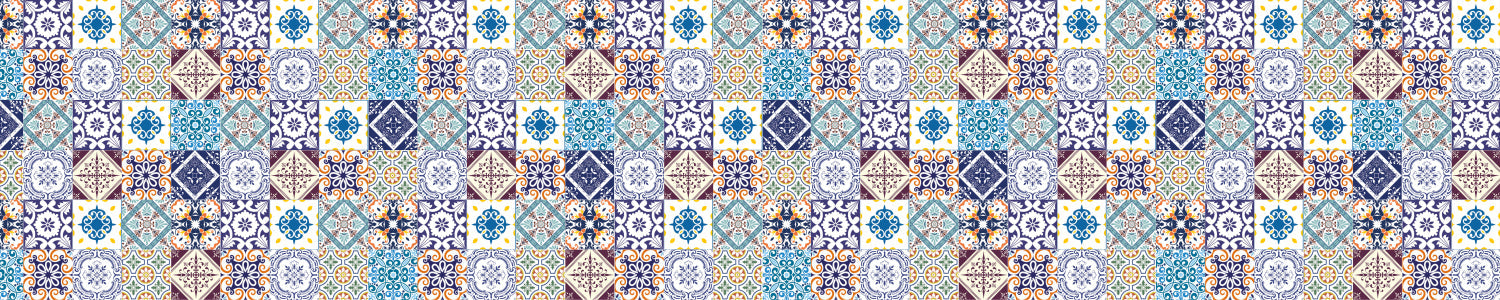 Waschbeckenrückwand Patchwork