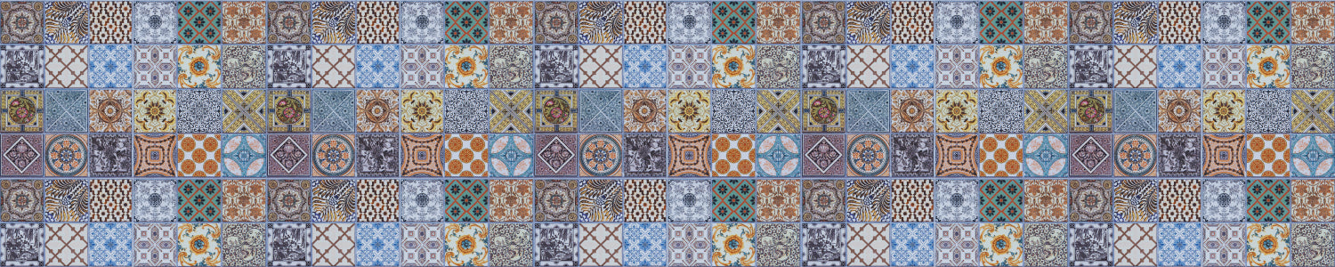 Badrückwand Patchwork