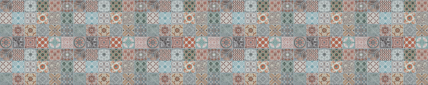 Waschbeckenrückwand Patchwork