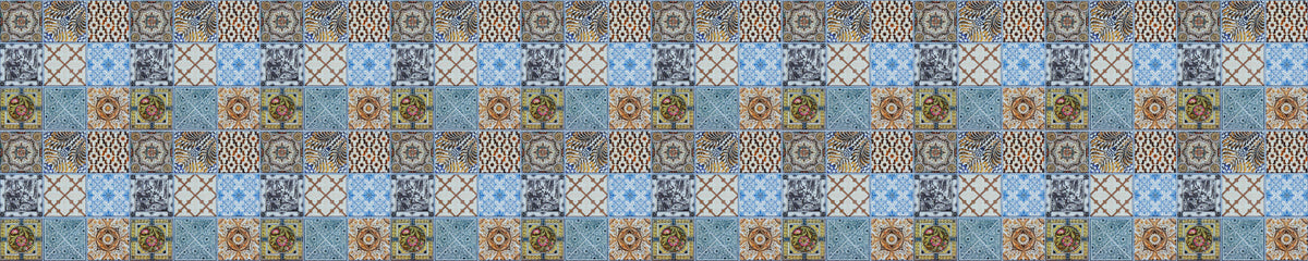 Waschbeckenrückwand Patchwork
