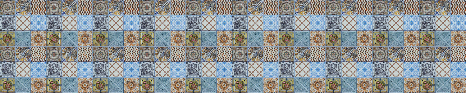 Waschbeckenrückwand Patchwork
