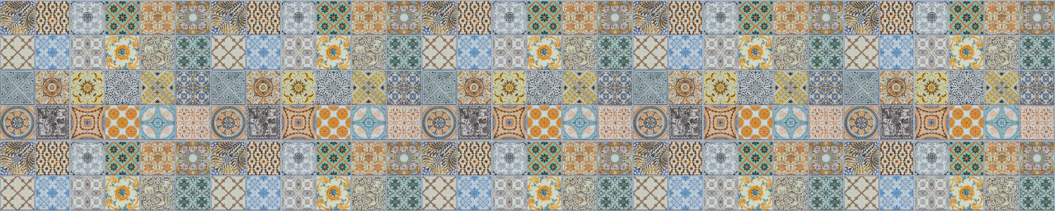 Waschbeckenrückwand Patchwork