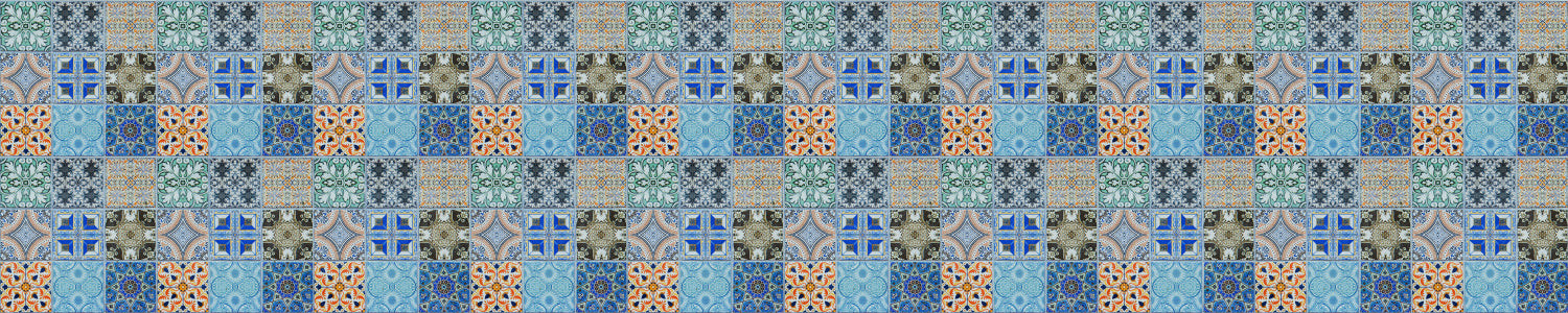 Badrückwand Patchwork