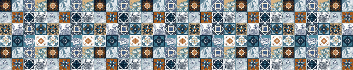 Badrückwand Patchwork