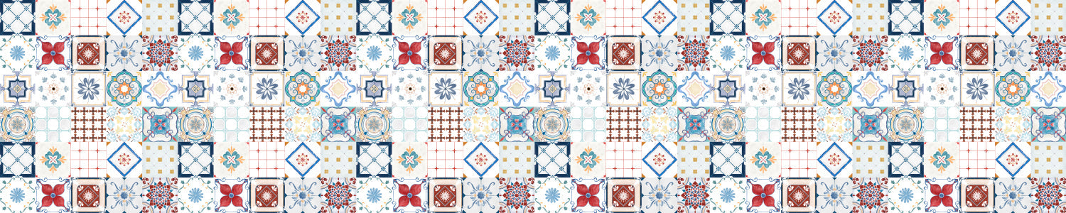 Badrückwand Patchwork