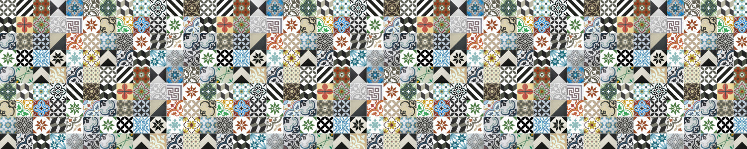 Waschbeckenrückwand Patchwork