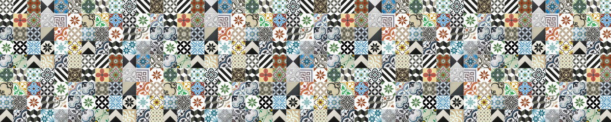 Badrückwand Patchwork