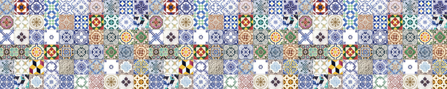 Waschbeckenrückwand Patchwork