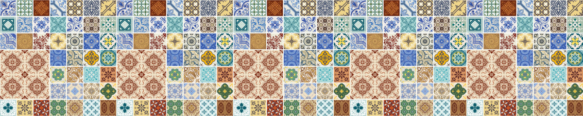 Badrückwand Patchwork