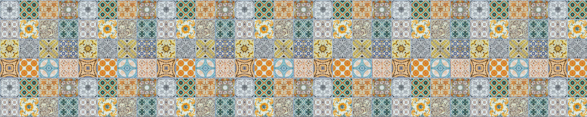 Waschbeckenrückwand Patchwork