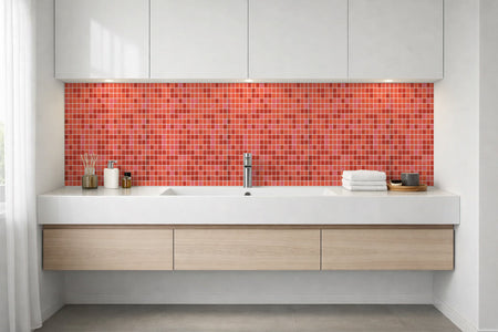 Waschbeckenrückwand Fliesenoptik