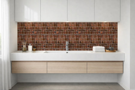 Waschbeckenrückwand Fliesenoptik