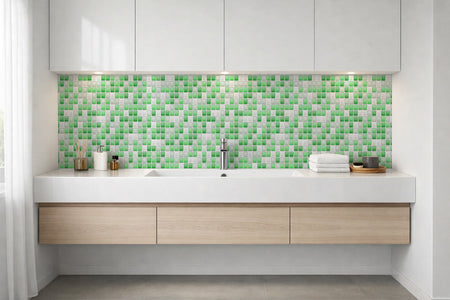Waschbeckenrückwand Fliesenoptik