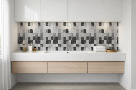 Waschbeckenrückwand Fliesenoptik