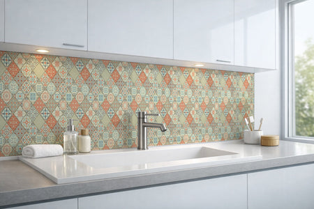 Waschbeckenrückwand Patchwork