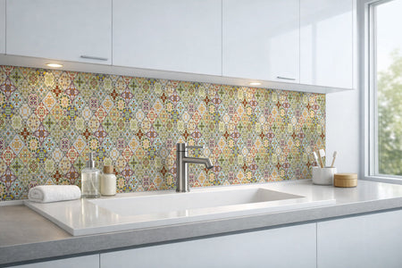 Waschbeckenrückwand Patchwork