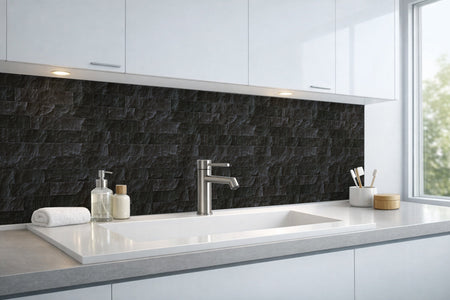 Waschbeckenrückwand Steinoptik