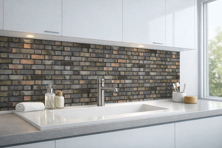 Waschbeckenrückwand Steinoptik