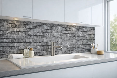 Waschbeckenrückwand Steinoptik
