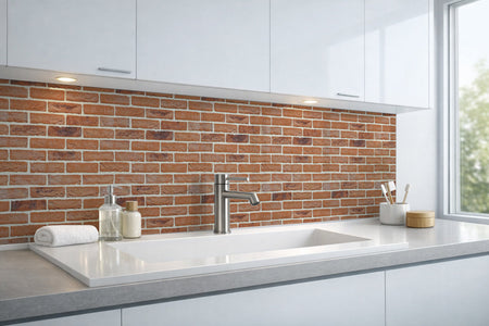 Waschbeckenrückwand Steinoptik