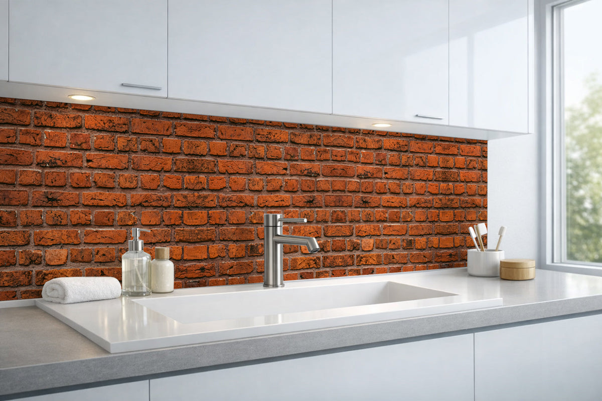 Waschbeckenrückwand Steinoptik
