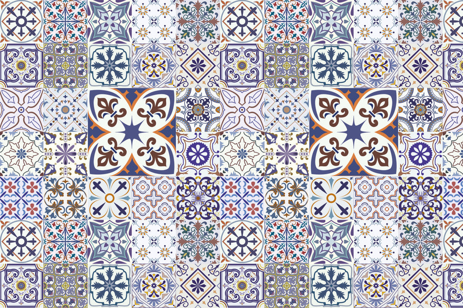 Waschbeckenrückwand Patchwork
