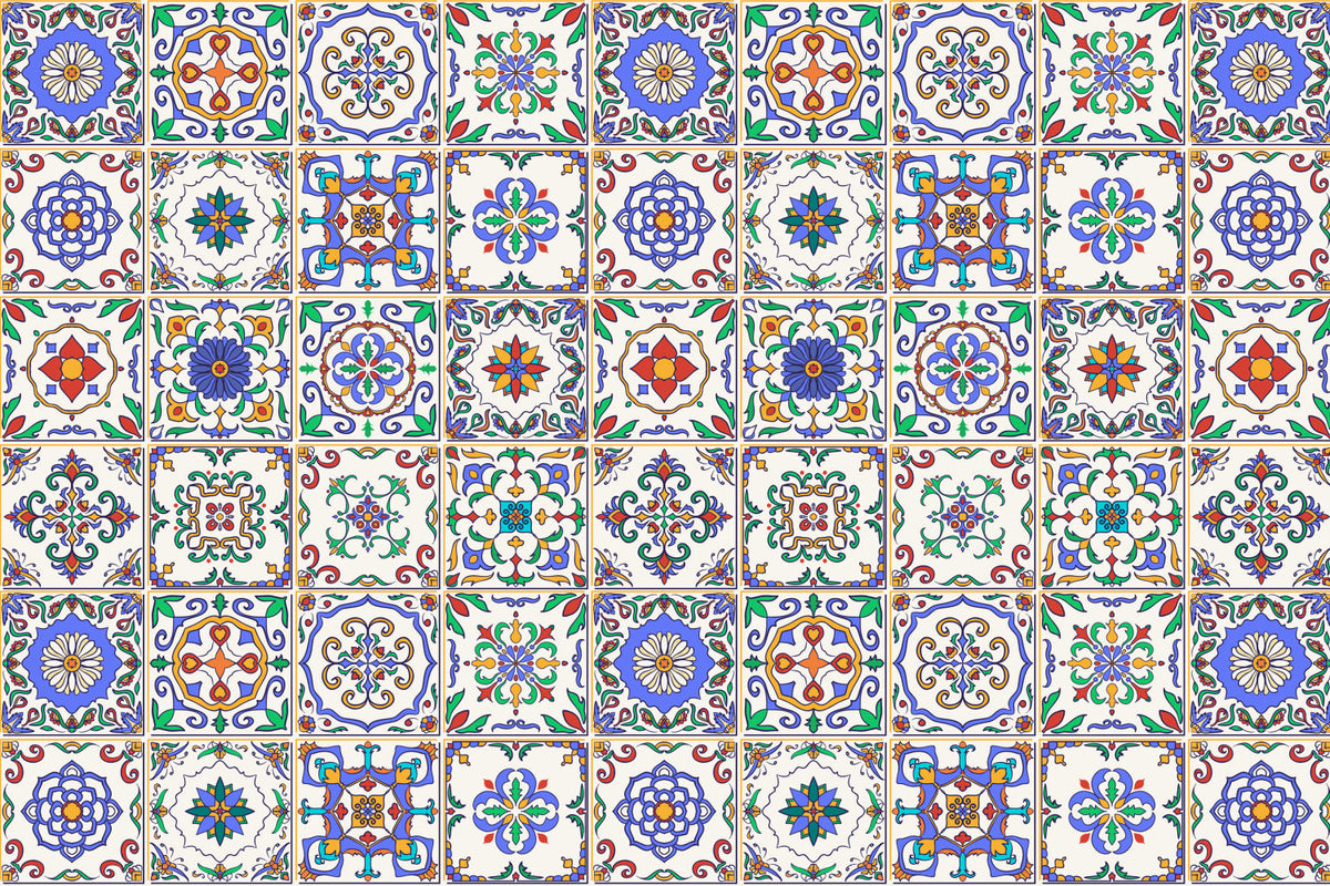 Waschbeckenrückwand Patchwork
