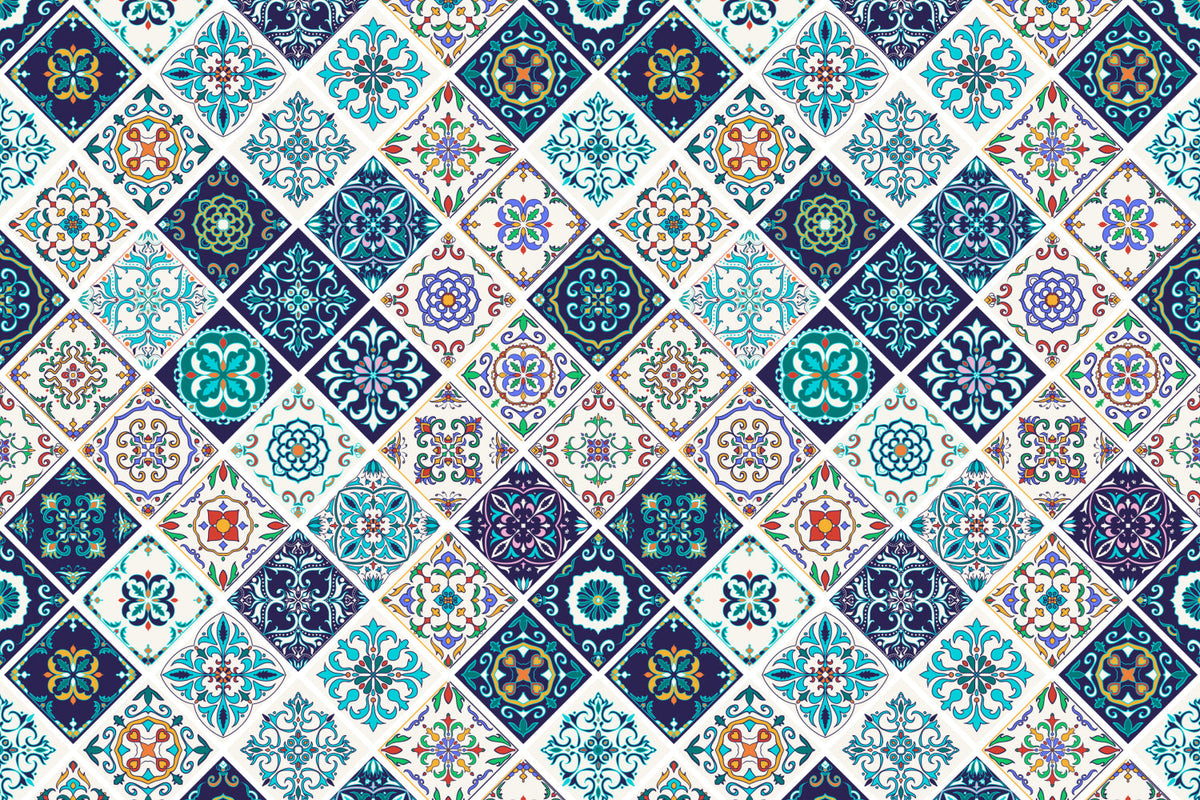 Badrückwand Patchwork