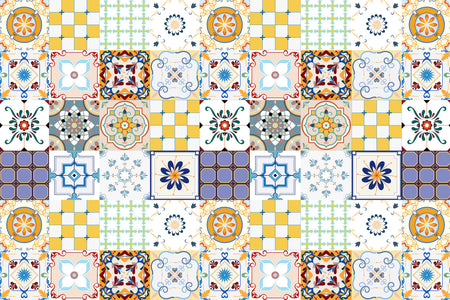 Waschbeckenrückwand Patchwork