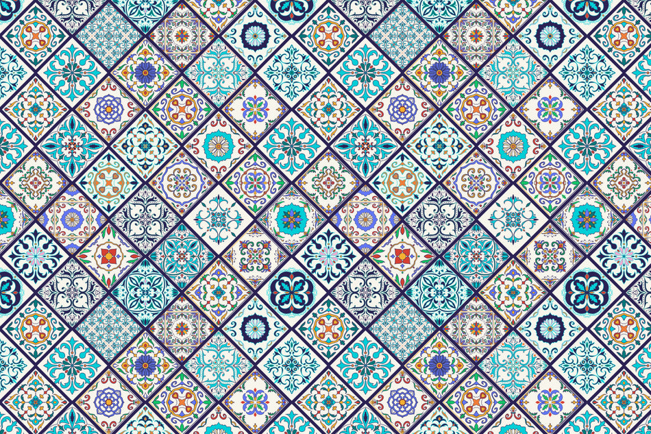 Waschbeckenrückwand Patchwork