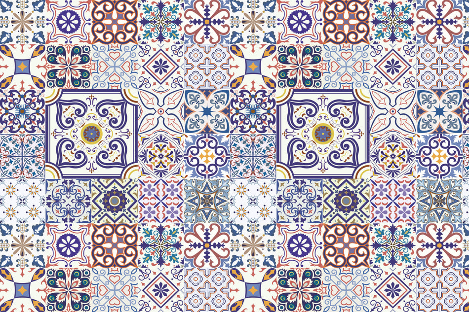 Waschbeckenrückwand Patchwork