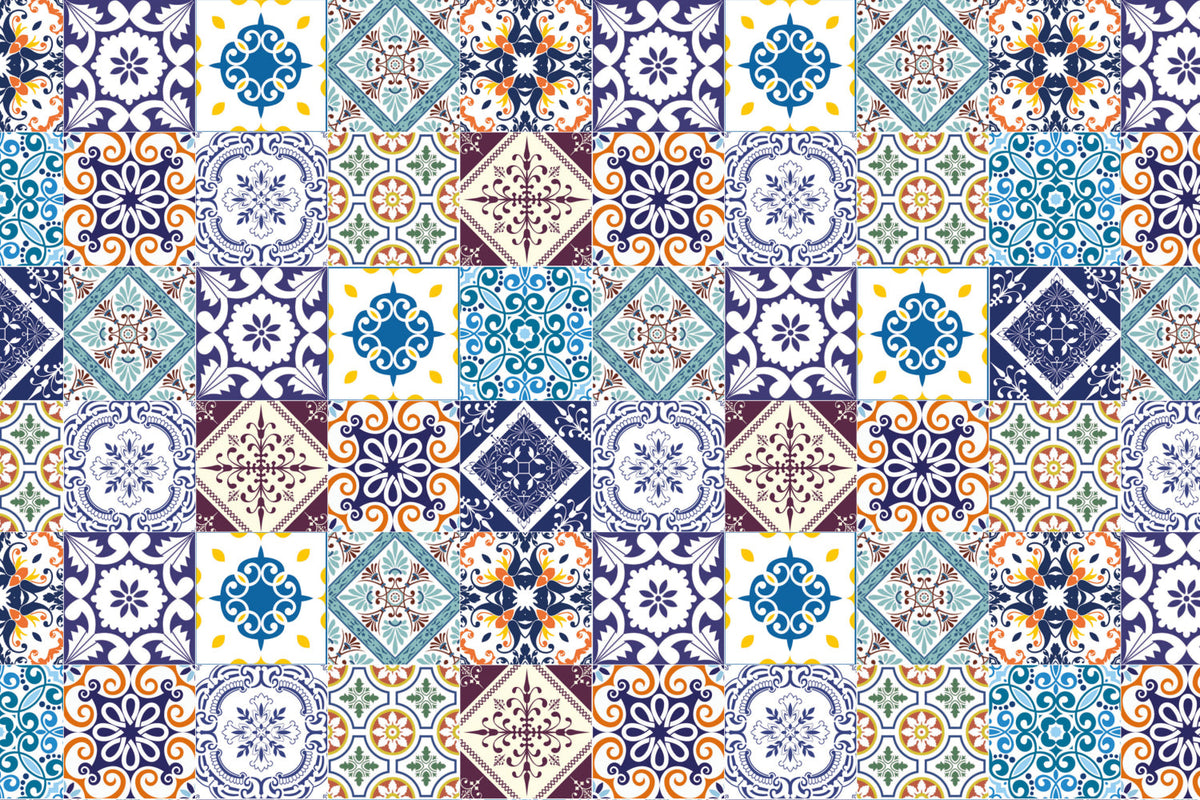 Waschbeckenrückwand Patchwork